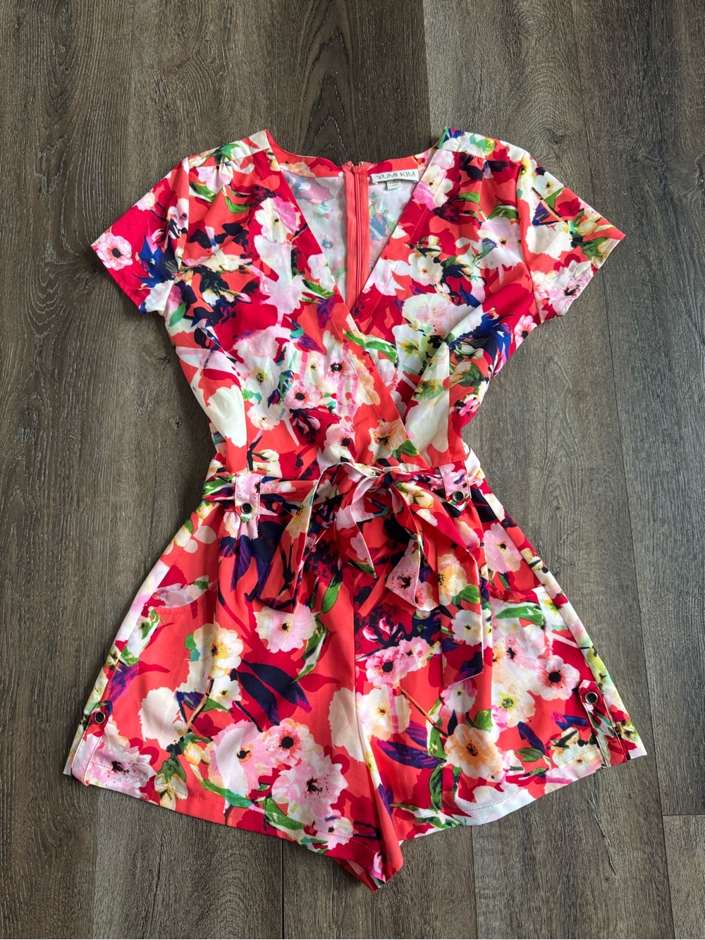 Yumi Kim Coral Floral Romper Women’s Size XS